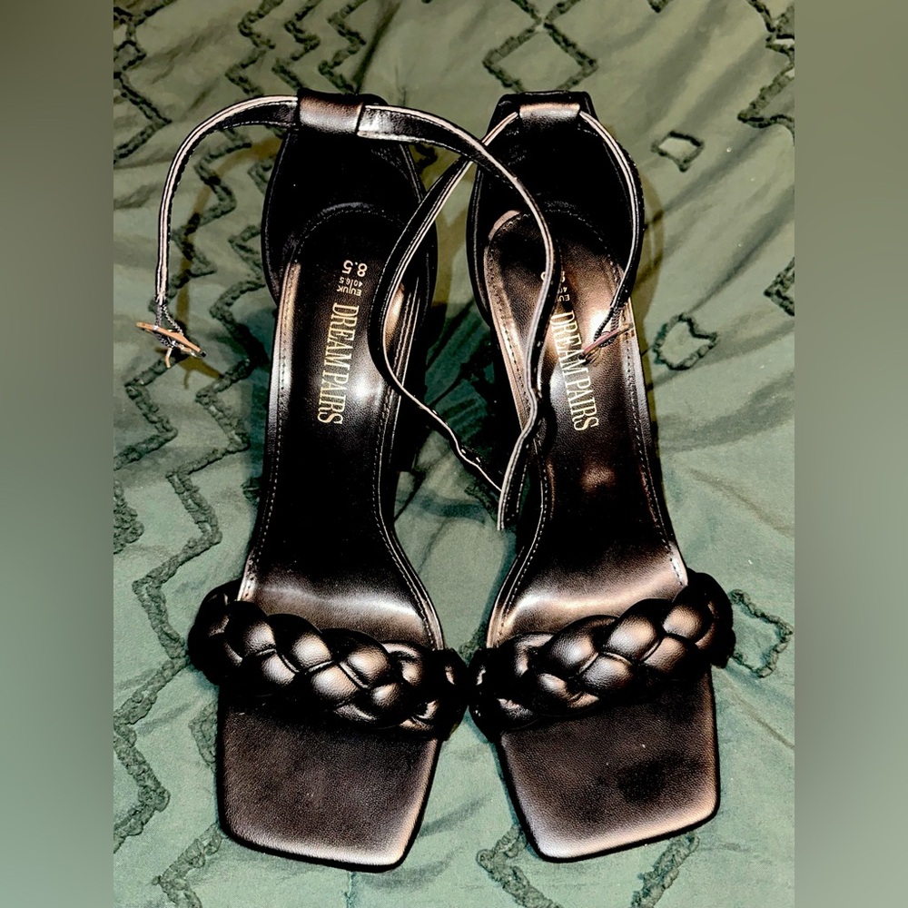 Black chunky heel